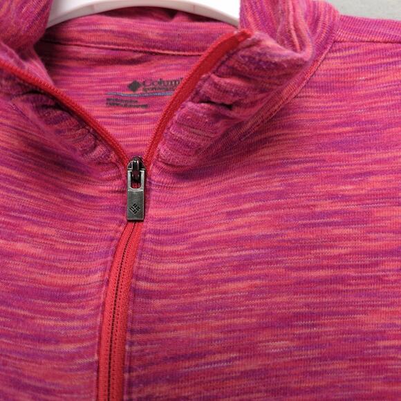 Columbia 1/4 Zip OuterSpaced Pink Pullover Women's M Activewear Top Long Sleeve - Picture 10 of 10